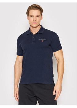 Napapijri Polo Elbas NP0A4GDL Granatowy Regular Fit ze sklepu MODIVO w kategorii T-shirty męskie - zdjęcie 181104812