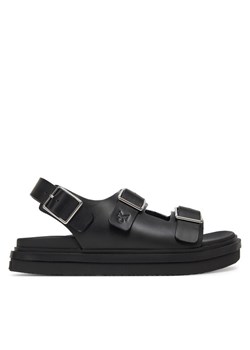 Calvin Klein Jeans Sandały Flat Molded Sandal Buckle YW0YW01785 Czarny ze sklepu MODIVO w kategorii Sandały damskie - zdjęcie 181104831