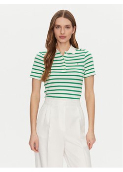 Tommy Hilfiger Polo 1985 WW0WW43225 Zielony Slim Fit ze sklepu MODIVO w kategorii Bluzki damskie - zdjęcie 181104912
