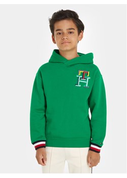Tommy Hilfiger Bluza Monogram KB0KB08827 Zielony Regular Fit ze sklepu MODIVO w kategorii Bluzy chłopięce - zdjęcie 181104971