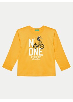 United Colors Of Benetton Bluzka 3I1XG10FL Żółty Regular Fit ze sklepu MODIVO w kategorii Bluzki dziewczęce - zdjęcie 181105021