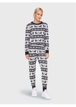 ONLY Spodnie dzianinowe Xmas 15272160 Granatowy Regular Fit ze sklepu MODIVO w kategorii Spodnie damskie - zdjęcie 181105380