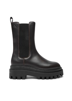 Calvin Klein Jeans Sztyblety Flatform YW0YW01542 Brązowy ze sklepu MODIVO w kategorii Botki - zdjęcie 181105384