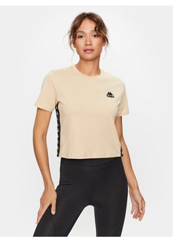 Kappa T-Shirt 313021 Beżowy Relaxed Fit ze sklepu MODIVO w kategorii Bluzki damskie - zdjęcie 181105483