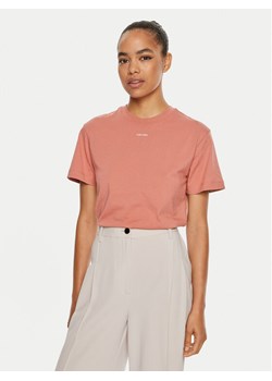 Calvin Klein T-Shirt Nano Logo K20K207519 Różowy Regular Fit ze sklepu MODIVO w kategorii Bluzki damskie - zdjęcie 181105652