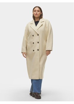 Vero Moda Curve Płaszcz przejściowy 10297180 Écru Regular Fit ze sklepu MODIVO w kategorii Płaszcze damskie - zdjęcie 181105693