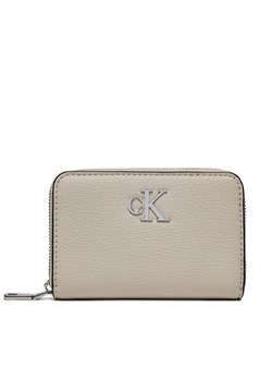 Calvin Klein Mały Portfel Damski Minimal Monogram Med Za K60K611500 Beżowy ze sklepu MODIVO w kategorii Portfele damskie - zdjęcie 181105931