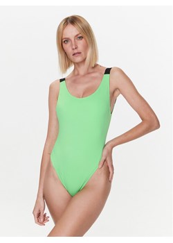 Calvin Klein Swimwear Strój kąpielowy KW0KW01995 Zielony ze sklepu MODIVO w kategorii Stroje kąpielowe - zdjęcie 181106031