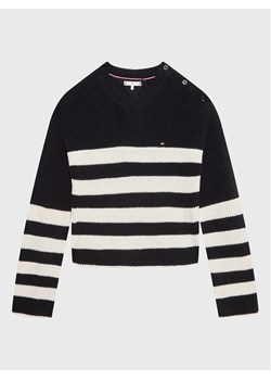 Tommy Hilfiger Sweter Nautical KG0KG07078 D Granatowy Regular Fit ze sklepu MODIVO w kategorii Swetry dziewczęce - zdjęcie 181106582