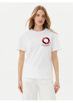 EA7 Emporio Armani T-Shirt 7W000491 AF12957 U0002 Biały Regular Fit ze sklepu MODIVO w kategorii Bluzki damskie - zdjęcie 181106703
