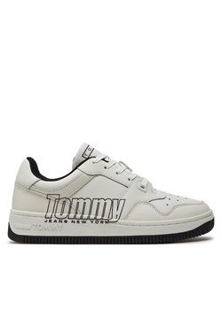 Tommy Jeans Sneakersy Tjm Basket Logo EM0EM01257 Biały ze sklepu MODIVO w kategorii Buty sportowe męskie - zdjęcie 181106811
