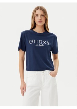 Guess T-Shirt V5GI09 K9RM1 Granatowy Regular Fit ze sklepu MODIVO w kategorii Bluzki damskie - zdjęcie 181106844