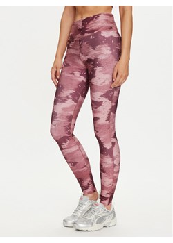 Reebok Legginsy Id Train Camo 100035803 Bordowy Slim Fit ze sklepu MODIVO w kategorii Spodnie damskie - zdjęcie 181107622
