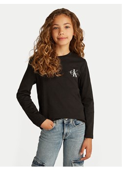 Calvin Klein Jeans Bluzka IU0IU00677 Czarny Regular Fit ze sklepu MODIVO w kategorii Bluzki dziewczęce - zdjęcie 181107671