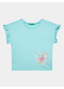 United Colors Of Benetton T-Shirt 3096G1093 Niebieski Regular Fit ze sklepu MODIVO w kategorii Bluzki dziewczęce - zdjęcie 181107960