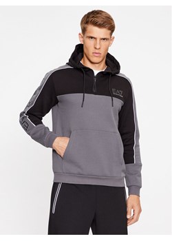 EA7 Emporio Armani Bluza 6RPM30 PJ07Z 1977 Szary Regular Fit ze sklepu MODIVO w kategorii Bluzy męskie - zdjęcie 181107993