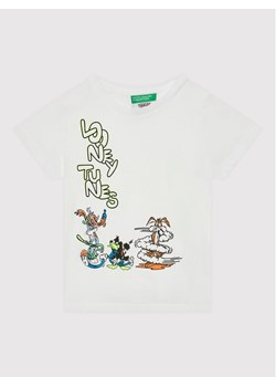 United Colors Of Benetton T-Shirt 3U29G103K Biały Regular Fit ze sklepu MODIVO w kategorii Koszulki niemowlęce - zdjęcie 181108330
