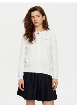 Tommy Hilfiger Kardigan WW0WW42370 Biały Regular Fit ze sklepu MODIVO w kategorii Swetry damskie - zdjęcie 181108653