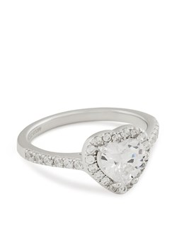 ICED STUFF Pierścionek Heart Gem Białe złoto ze sklepu MODIVO w kategorii Pierścionki - zdjęcie 181108911