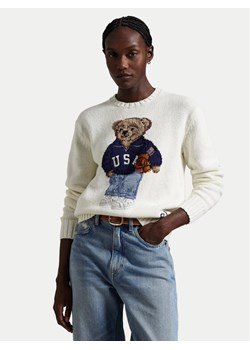 Polo Ralph Lauren Sweter 211966255001 Écru Relaxed Fit ze sklepu MODIVO w kategorii Swetry damskie - zdjęcie 181108952