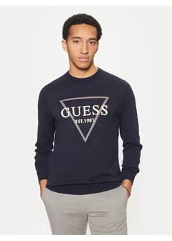 Guess Sweter M5RR02 Z3KI1 Granatowy Regular Fit ze sklepu MODIVO w kategorii Swetry męskie - zdjęcie 181109080