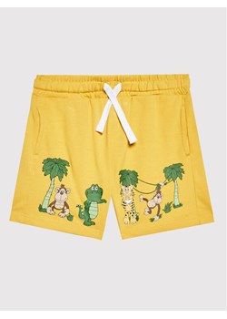 United Colors Of Benetton Szorty sportowe 3BL0G900F Żółty Regular Fit ze sklepu MODIVO w kategorii Spodenki niemowlęce - zdjęcie 181109122