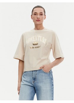 PINKO T-Shirt Niamey 104604 A2CS Beżowy Regular Fit ze sklepu MODIVO w kategorii Bluzki damskie - zdjęcie 181109363