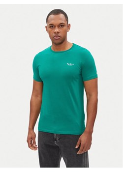 Pepe Jeans T-Shirt Original Basic PM508212 Zielony Slim Fit ze sklepu MODIVO w kategorii T-shirty męskie - zdjęcie 181109374