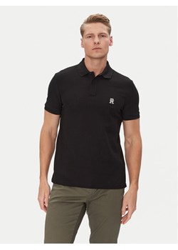 Tommy Hilfiger Polo MW0MW33167 Czarny Regular Fit ze sklepu MODIVO w kategorii T-shirty męskie - zdjęcie 181109432