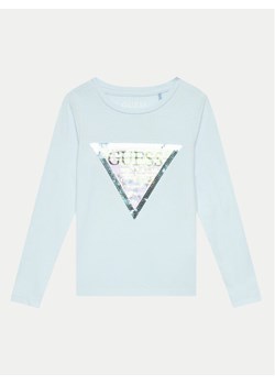 Guess Bluzka K4RI30 K6YW1 Niebieski Regular Fit - id: 0000303926663 - marki Guess - 181109582 Guess Bluzka K4RI30 K6YW1 Niebieski Regular Fit ze sklepu MODIVO w kategorii Bluzki dziewczęce - zdjęcie 181109582