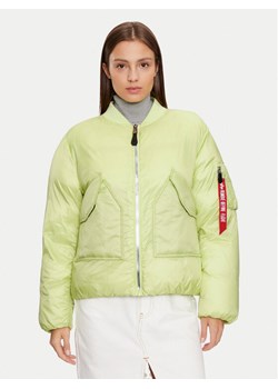 Alpha Industries Kurtka bomber 148004 Zielony Regular Fit ze sklepu MODIVO w kategorii Kurtki damskie - zdjęcie 181109871
