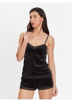 Hunkemöller Koszulka piżamowa Scallop 185927 Czarny Basic Fit ze sklepu MODIVO w kategorii Piżamy damskie - zdjęcie 181109872