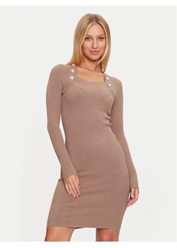 Marciano Guess Sukienka dzianinowa 4BGK01 5613Z Beżowy Slim Fit ze sklepu MODIVO w kategorii Sukienki - zdjęcie 181110023