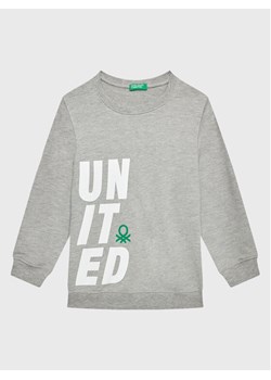 United Colors Of Benetton Bluza 3JLXC107Q Szary Regular Fit ze sklepu MODIVO w kategorii Bluzy chłopięce - zdjęcie 181110110