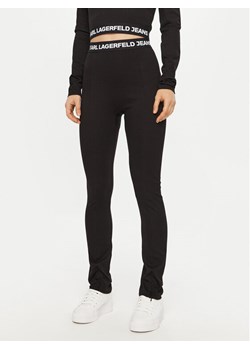 Karl Lagerfeld Jeans Legginsy A1W10060 Czarny Slim Fit ze sklepu MODIVO w kategorii Spodnie damskie - zdjęcie 181110164