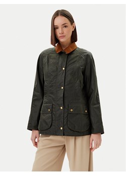 Barbour Kurtka przejściowa Beadnell Wax LWX0827OL51 Zielony Regular Fit ze sklepu MODIVO w kategorii Kurtki damskie - zdjęcie 181110271