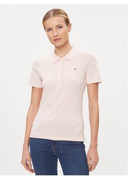 Tommy Hilfiger Polo 1985 WW0WW37823 Różowy Slim Fit ze sklepu MODIVO w kategorii Bluzki damskie - zdjęcie 181110400