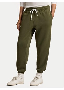 Polo Ralph Lauren Spodnie dresowe 211943009 Zielony Regular Fit ze sklepu MODIVO w kategorii Spodnie damskie - zdjęcie 181110693