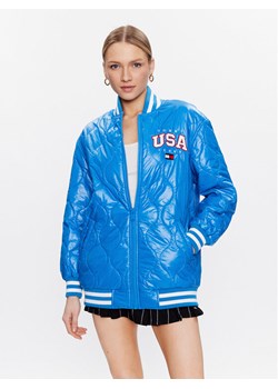 Tommy Jeans Kurtka bomber DW0DW15335 Niebieski Oversize ze sklepu MODIVO w kategorii Kurtki damskie - zdjęcie 181110810