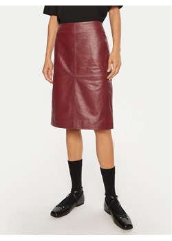 2NDDAY Spódnica skórzana Jayan 2245553672 Czerwony Slim Fit ze sklepu MODIVO w kategorii Spódnice - zdjęcie 181110824