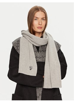 KARL LAGERFELD Szalik 246W3306 Szary ze sklepu MODIVO w kategorii Szaliki i chusty damskie - zdjęcie 181111223