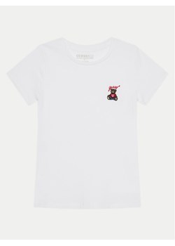 Guess T-Shirt J5RI44 J1314 Biały Regular Fit ze sklepu MODIVO w kategorii Bluzki dziewczęce - zdjęcie 181111293