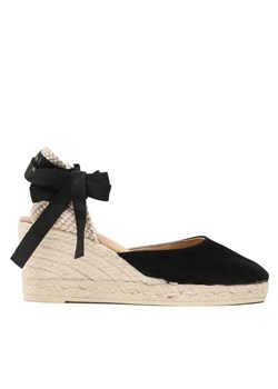 Manebi Espadryle Soft Suede Low Wedge Espadrilles K 1.0 WL Czarny ze sklepu MODIVO w kategorii Espadryle damskie - zdjęcie 181111994