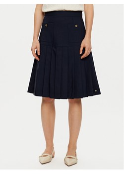 Tommy Hilfiger Spódnica plisowana WW0WW43798 Granatowy Regular Fit ze sklepu MODIVO w kategorii Spódnice - zdjęcie 181112143