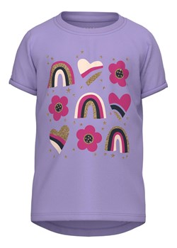 NAME IT T-Shirt 13215021 Fioletowy Regular Fit ze sklepu MODIVO w kategorii Bluzki dziewczęce - zdjęcie 181112212
