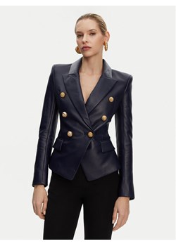 Balmain Marynarka DF0SG185LC62 Granatowy Regular Fit ze sklepu MODIVO w kategorii Marynarki damskie - zdjęcie 181112301