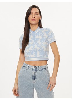 United Colors Of Benetton Polo 1094E300S Niebieski Regular Fit ze sklepu MODIVO w kategorii Bluzki damskie - zdjęcie 181112430