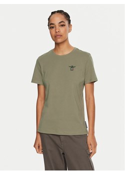 Aeronautica Militare T-Shirt 242TS2301DJ59 Zielony Regular Fit ze sklepu MODIVO w kategorii Bluzki damskie - zdjęcie 181112470