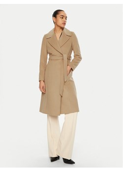 LAUREN RALPH LAUREN Płaszcz wełniany 297962169002 Beżowy Regular Fit ze sklepu MODIVO w kategorii Płaszcze damskie - zdjęcie 181112563