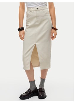 Vero Moda Spódnica jeansowa Veri 10295731 Beżowy Regular Fit ze sklepu MODIVO w kategorii Spódnice - zdjęcie 181112584